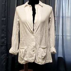 Miley Cyrus Max Azaria White Blazer